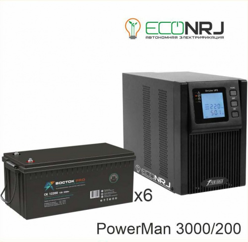 ИБП POWERMAN ONLINE 3000 Plus + ВОСТОК PRO СК-12200 фото 2