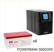 ИБП POWERMAN ONLINE 3000 Plus + MNB MМ250-12