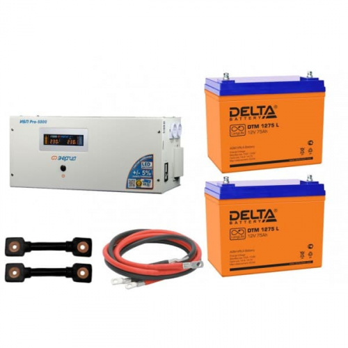 Инвертор (ИБП) Энергия PRO-5000 + Аккумуляторная батарея Delta DTM 1275 L