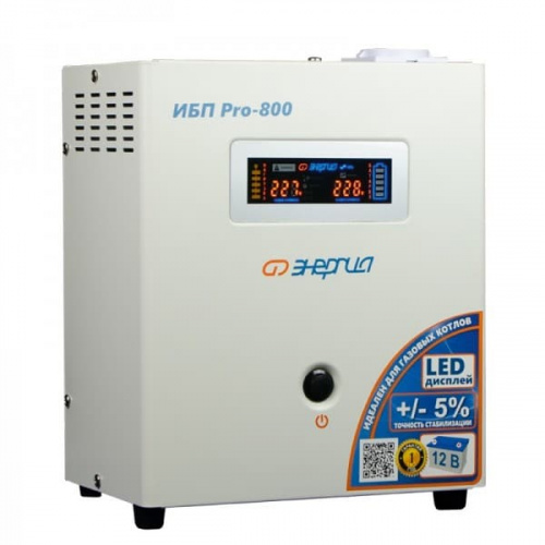 Инвертор Энергия Pro 800 + Аккумуляторная батарея Vektor GL 12100 фото 2