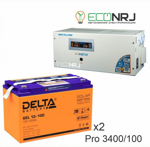 Энергия PRO-3400 + Аккумуляторная батарея Delta GEL 12-100 фото 3