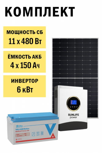 Солнечная электростанция «Охотничий дом 34 кВтч в сутки»