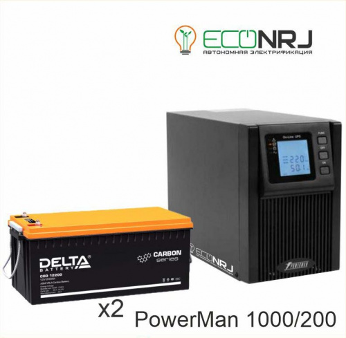 ИБП POWERMAN ONLINE 1000 Plus + Delta CGD 12200 фото 3