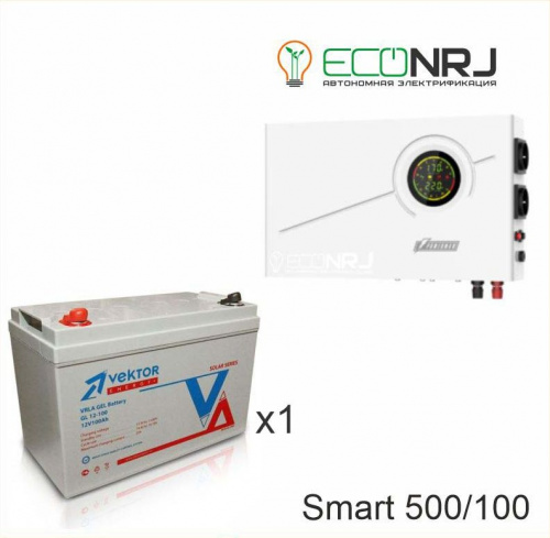 ИБП Powerman Smart 500 INV + Vektor GL 12-100 фото 2