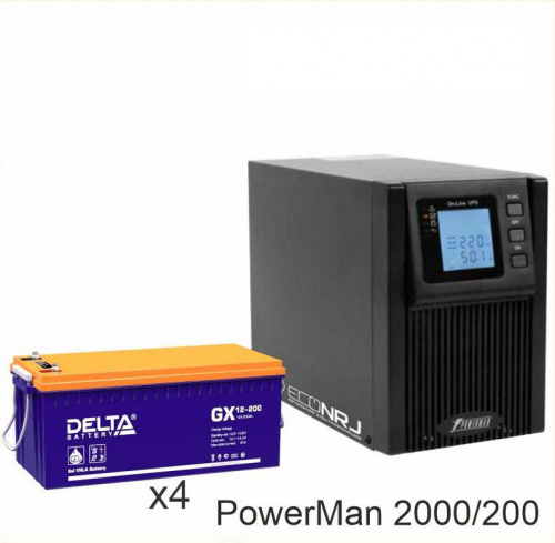 ИБП POWERMAN ONLINE 2000 Plus + Delta GX 12-200