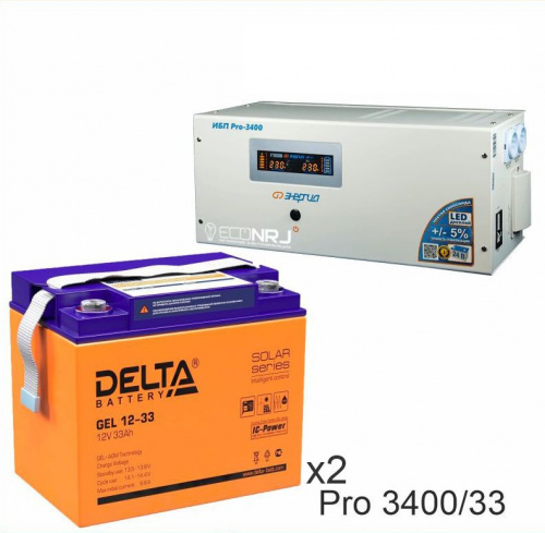 Энергия PRO-3400 + Аккумуляторная батарея Delta GEL 12-33