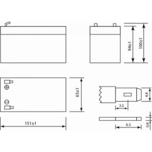 Аккумуляторная батарея Security Force SF 1207 фото 2