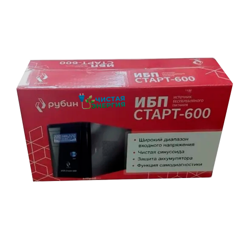 Комплект ИБП Рубин Старт 600 + (АКБ) Аккумуляторная батарея Vektor Energy GPL 12-33 фото 6