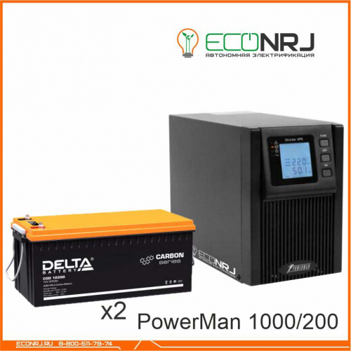 ИБП POWERMAN ONLINE 1000 Plus + Delta CGD 12200 фото 2