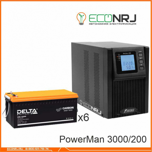 ИБП POWERMAN ONLINE 3000 Plus + Delta CGD 12200 фото 3