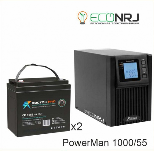 ИБП POWERMAN ONLINE 1000 Plus + ВОСТОК PRO СК-1255 фото 2