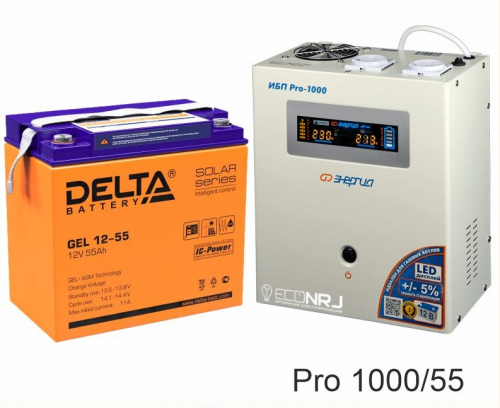 Энергия PRO-1000 + Аккумуляторная батарея Delta GEL 12-55