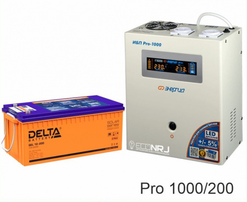 Энергия PRO-1000 + Аккумуляторная батарея Delta GEL 12-200