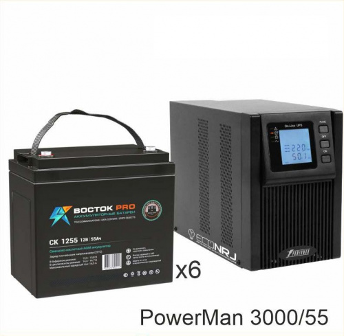 ИБП POWERMAN ONLINE 3000 Plus + ВОСТОК PRO СК-1255