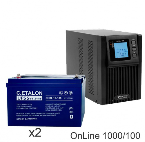 ИБП POWERMAN ONLINE 1000 Plus + ETALON CHRL 12-100