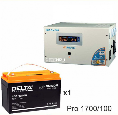 Энергия PRO-1700 + Аккумуляторная батарея Delta CGD 12100