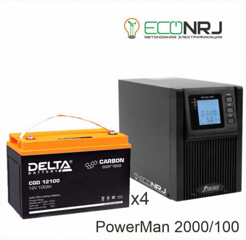 ИБП POWERMAN ONLINE 2000 Plus + Delta CGD 12100 фото 3