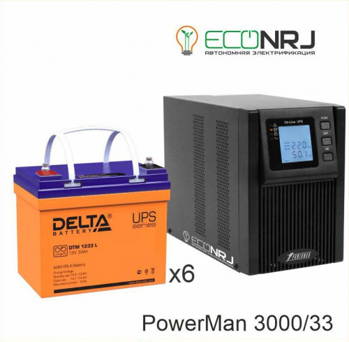 ИБП POWERMAN ONLINE 3000 Plus + Delta DTM 1233 L фото 2