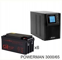 ИБП POWERMAN ONLINE 3000 Plus + CSB GPL12650