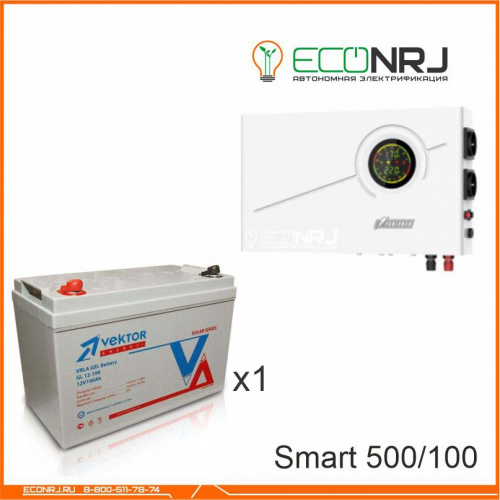 ИБП Powerman Smart 500 INV + Vektor GL 12-100 фото 3