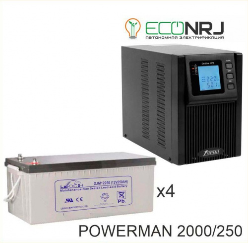 ИБП POWERMAN ONLINE 2000 Plus + LEOCH DJM12250 фото 2