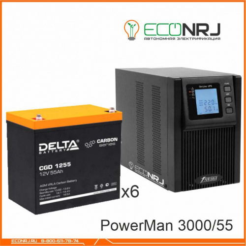 ИБП POWERMAN ONLINE 3000 Plus + Delta CGD 1255 фото 3