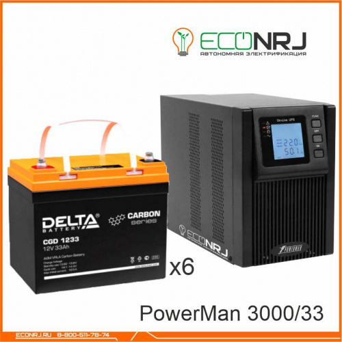 ИБП POWERMAN ONLINE 3000 Plus + Delta CGD 1233 фото 3