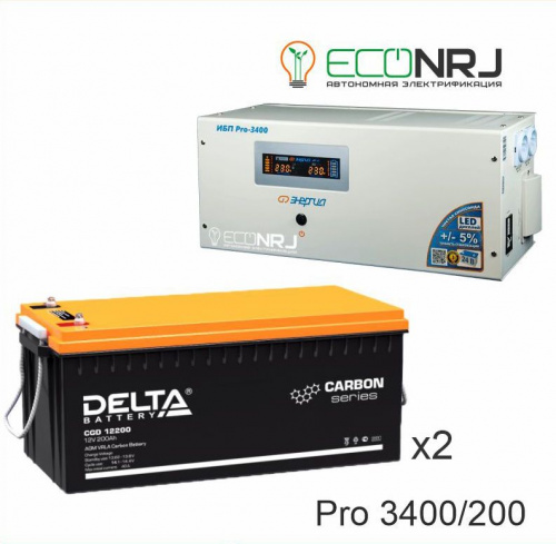 Энергия PRO-3400 + Аккумуляторная батарея Delta CGD 12200 фото 2