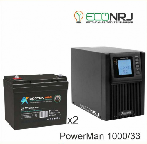 ИБП POWERMAN ONLINE 1000 Plus + ВОСТОК PRO СК-1233 фото 2